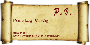 Pusztay Virág névjegykártya